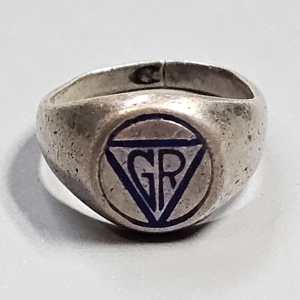 YWCA Official GR Girl Reserves Sterling Silver Band Ring Size 4 Pre-1946 Vintage